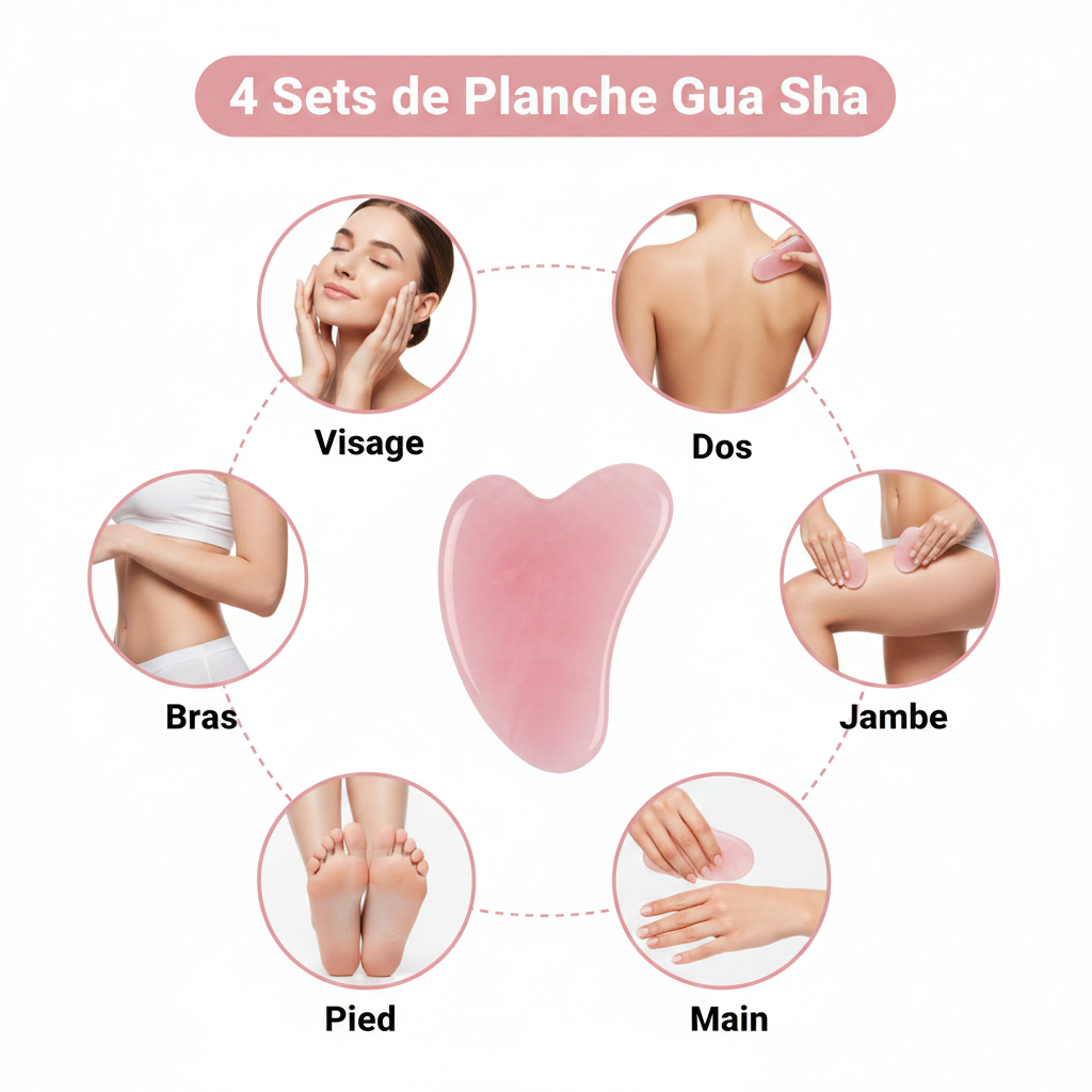 4 Sets de Planche Gua Sha - version française