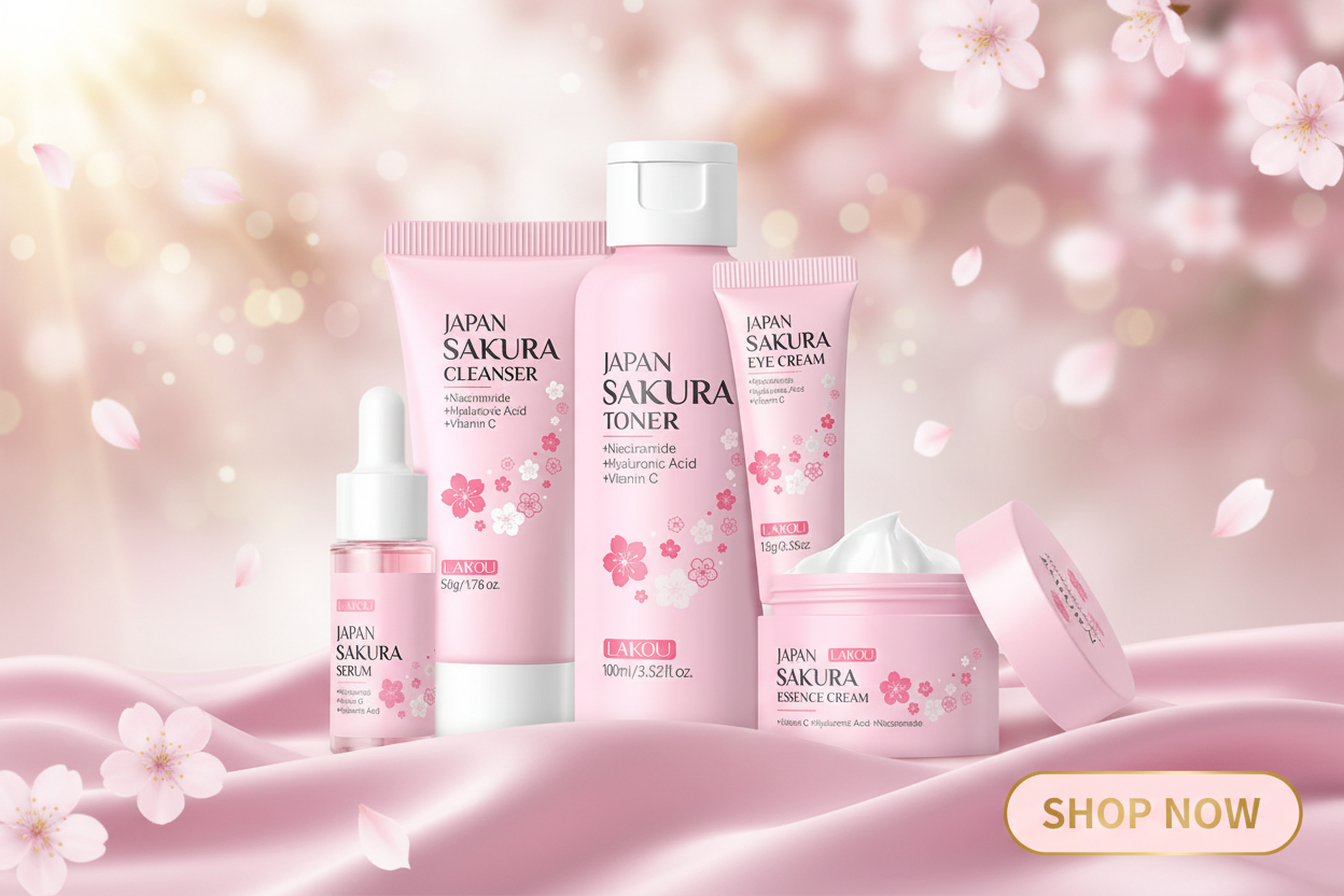 Japan Sakura Skincare Set Banner